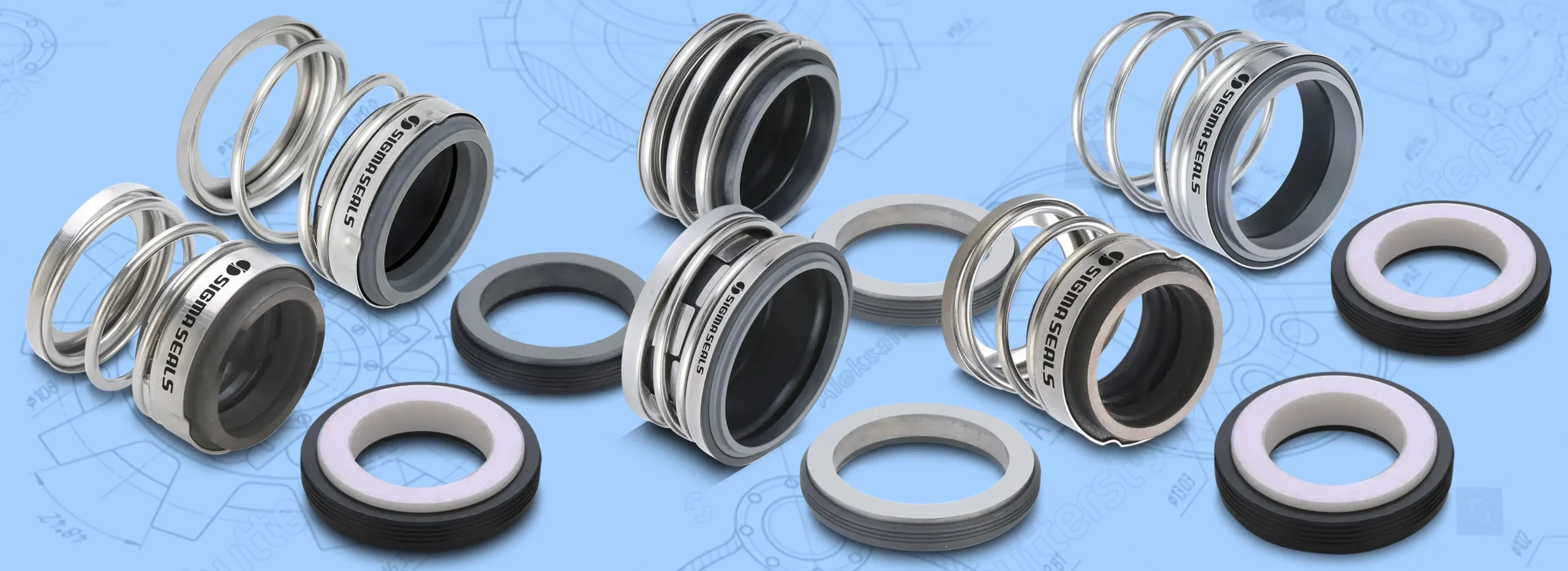 Rubber bellow mechanical seals